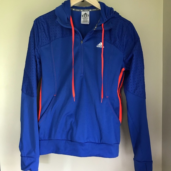 adidas Jackets & Blazers - Adidas Running 1/2 Zip Hooded Pullover Hoodie